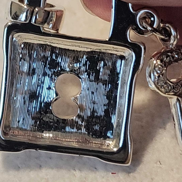 Charms set of 5, silver tone with crystals, including chain, NWOT - Picture 12 of 16